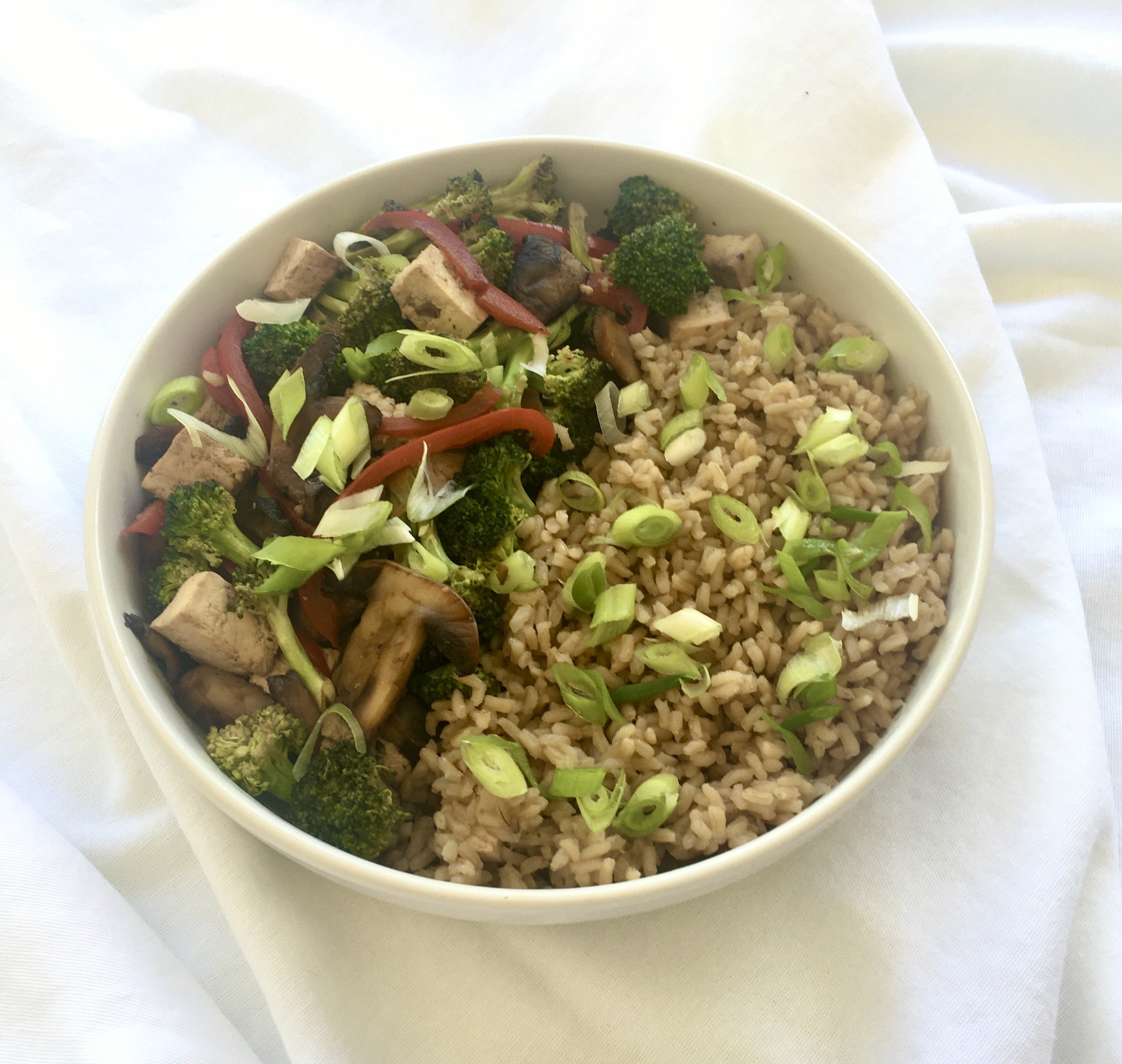 Tofu, Broccoli, Mushroom & Red Pepper Stir Fry - Life in the Feast Lane